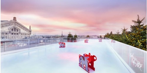 La patinoire perchée des Galeries Lafayettes